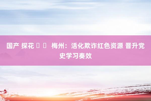 国产 探花 		 梅州：活化欺诈红色资源 晋升党史学习奏效