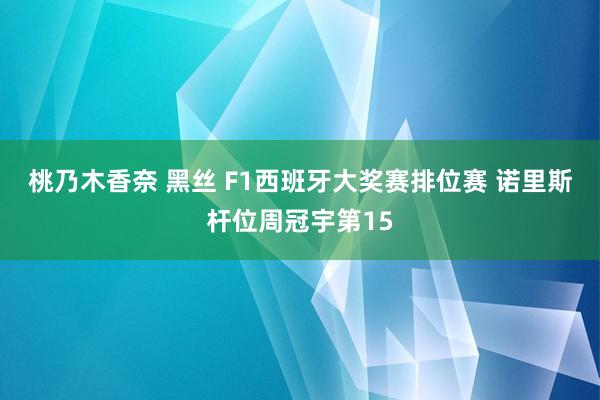 桃乃木香奈 黑丝 F1西班牙大奖赛排位赛 诺里斯杆位周冠宇第15