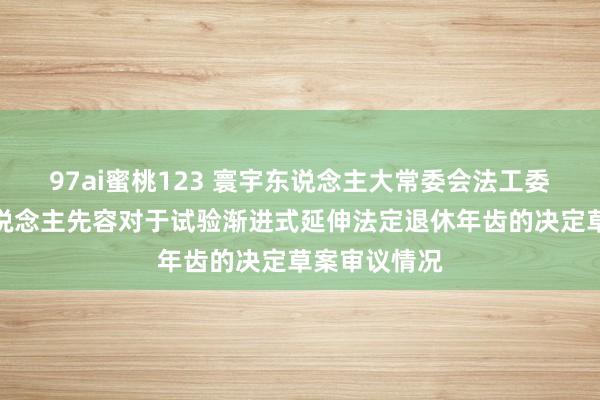 97ai蜜桃123 寰宇东说念主大常委会法工委商量负责东说念主先容对于试验渐进式延伸法定退休年齿的决定草案审议情况