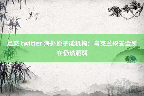 足交 twitter 海外原子能机构：乌克兰核安全所在仍然脆弱