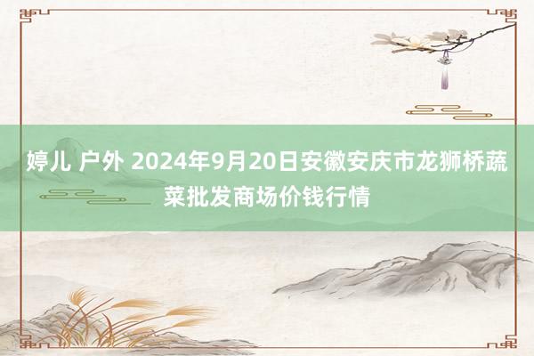 婷儿 户外 2024年9月20日安徽安庆市龙狮桥蔬菜批发商场价钱行情