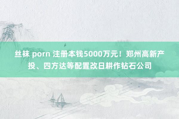 丝袜 porn 注册本钱5000万元！郑州高新产投、四方达等配置改日耕作钻石公司