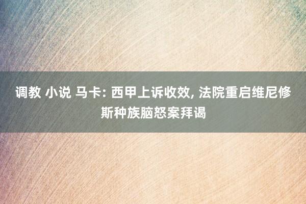 调教 小说 马卡: 西甲上诉收效, 法院重启维尼修斯种族脑怒案拜谒