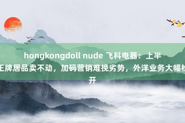 hongkongdoll nude 飞科电器：上半年王牌居品卖不动，加码营销难挽劣势，外洋业务大幅松开