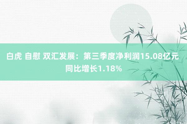 白虎 自慰 双汇发展：第三季度净利润15.08亿元 同比增长1.18%