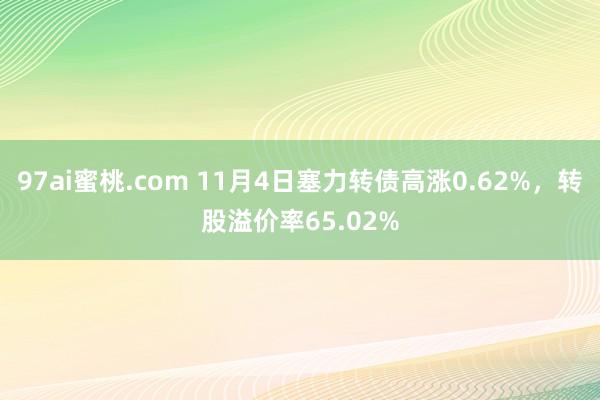 97ai蜜桃.com 11月4日塞力转债高涨0.62%，转股溢价率65.02%