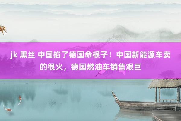 jk 黑丝 中国掐了德国命根子！中国新能源车卖的很火，德国燃油车销售艰巨