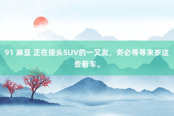 91 麻豆 正在接头SUV的一又友，务必等等来岁这些新车。