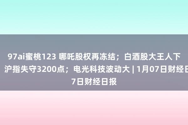 97ai蜜桃123 哪吒股权再冻结；白酒股大王人下落；沪指失守3200点；电光科技波动大 | 1月07日财经日报