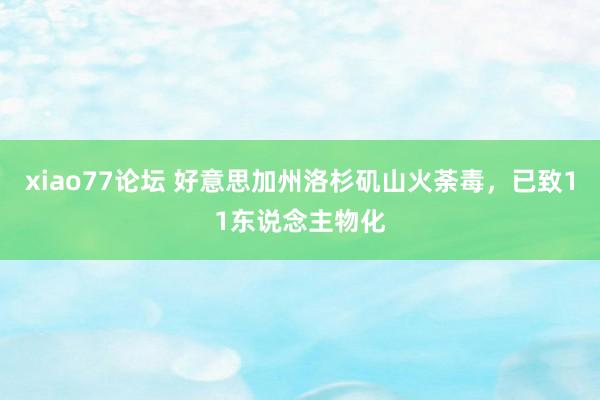 xiao77论坛 好意思加州洛杉矶山火荼毒，已致11东说念主物化