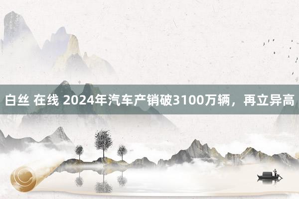 白丝 在线 2024年汽车产销破3100万辆，再立异高