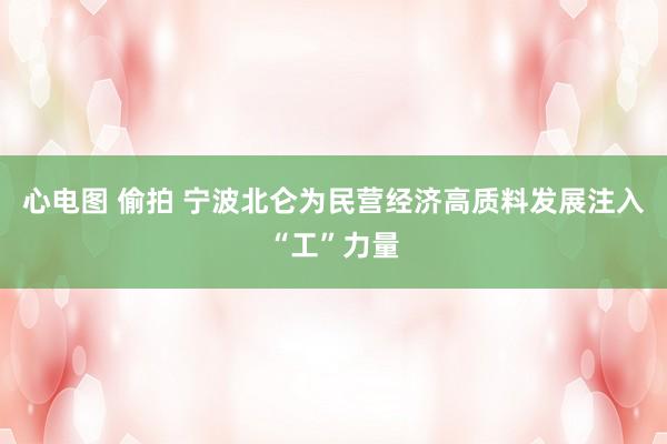 心电图 偷拍 宁波北仑为民营经济高质料发展注入“工”力量